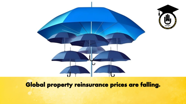 Global property reinsurance prices are falling Global property reinsurance prices are falling.