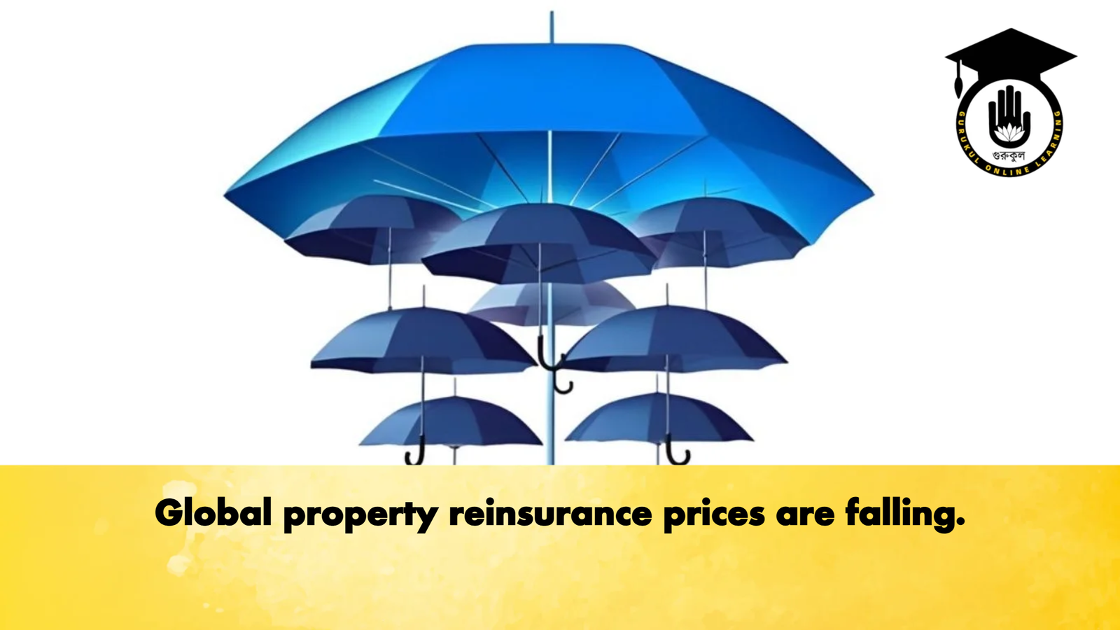 Global property reinsurance prices are falling Global property reinsurance prices are falling.